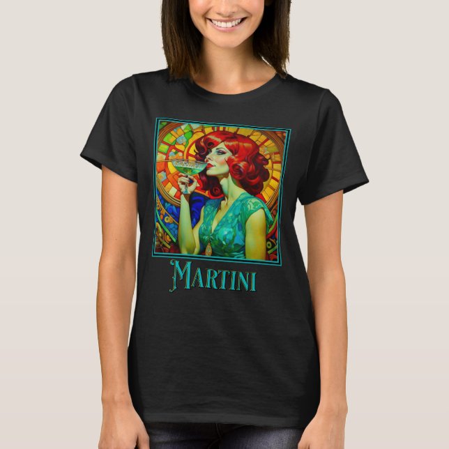 T-shirt Martini Art Nouveau (Devant)
