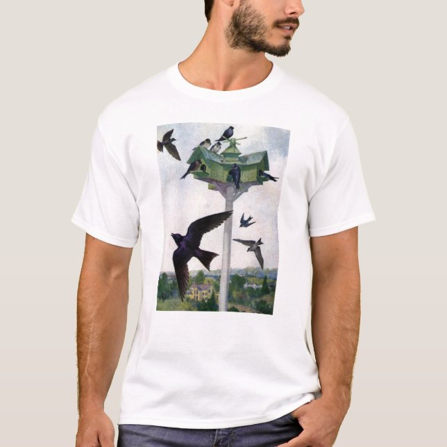 T-shirt Martins pourpre et leur volière (Devant)