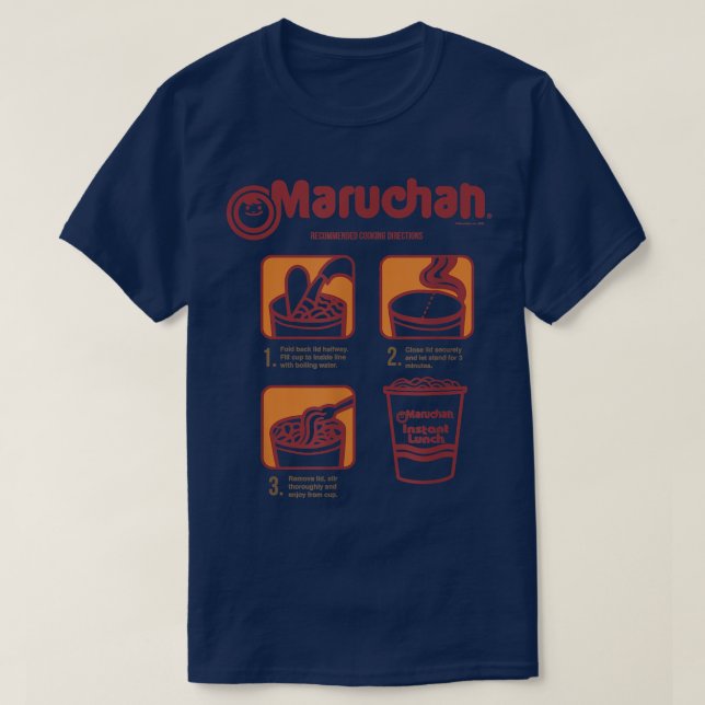 T-shirt Maruchan Recommandé Cuisine Instructions Poster (Design devant)