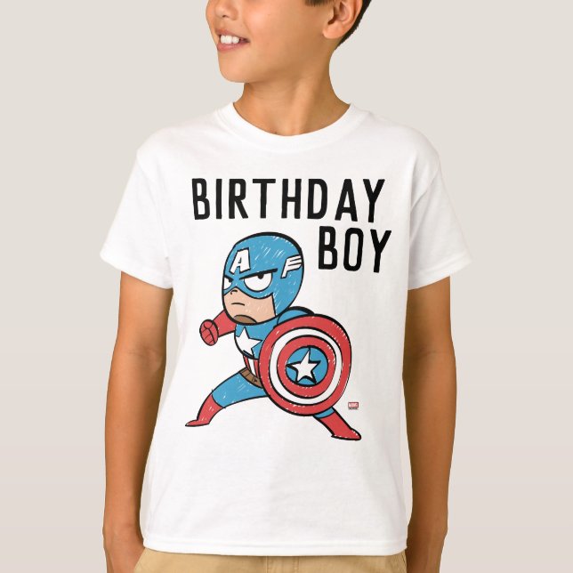 T-shirt Marvel | Avengers Captain America - Anniversaire (Devant)