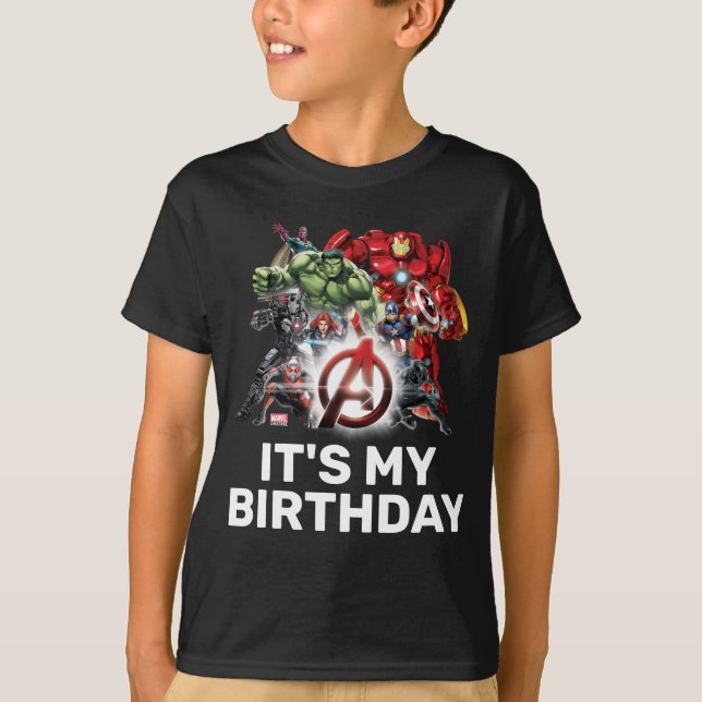 T-shirt Marvel | Avengers - C'est mon anniversaire (Devant)