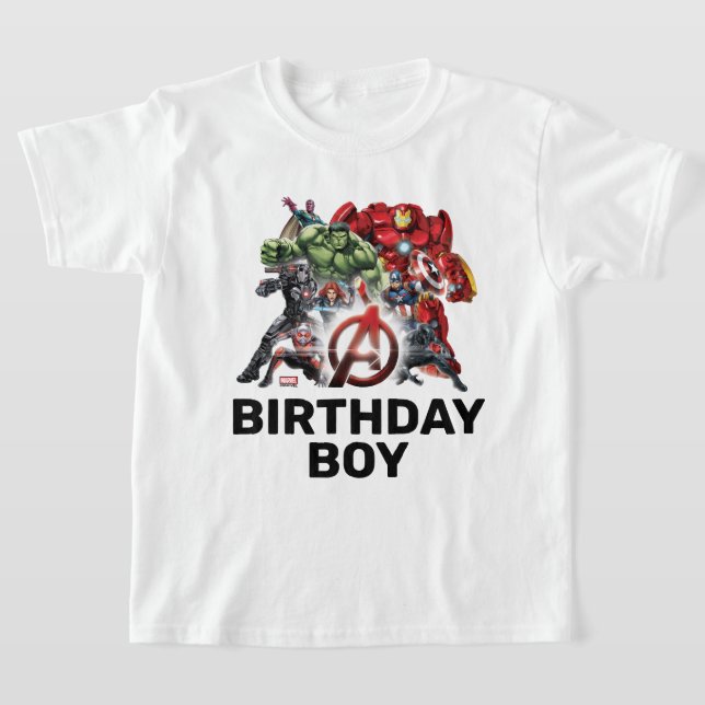 T-shirt Marvel | Avengers - Personnalisé Birthday Boy (Poser)