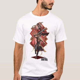 T-shirt Marvel Black Panther Film Okoye Nakia Diamond Pos
