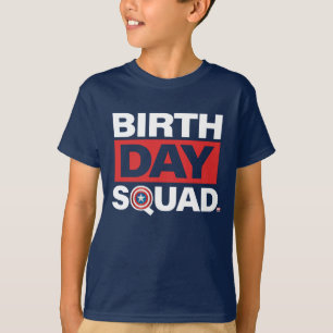T-shirt Marvel   Captain America - Birthday Squad