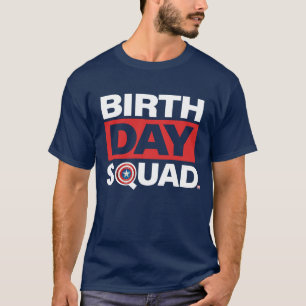 T-shirt Marvel   Captain America - Équipe d'anniversaire