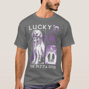 T-shirt Marvel Hawkeye Lucky The Pizza Chien Purple Collag