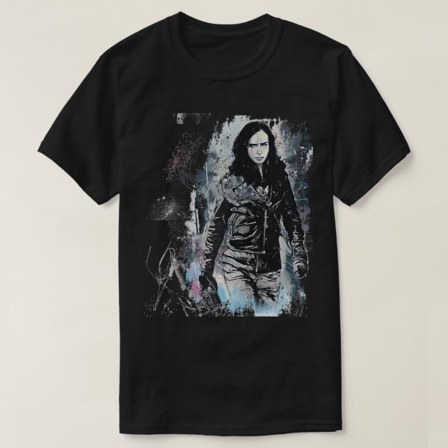 T-shirt Marvel Jessica Jones Sketch Raglan Baseball Tee (Design devant)