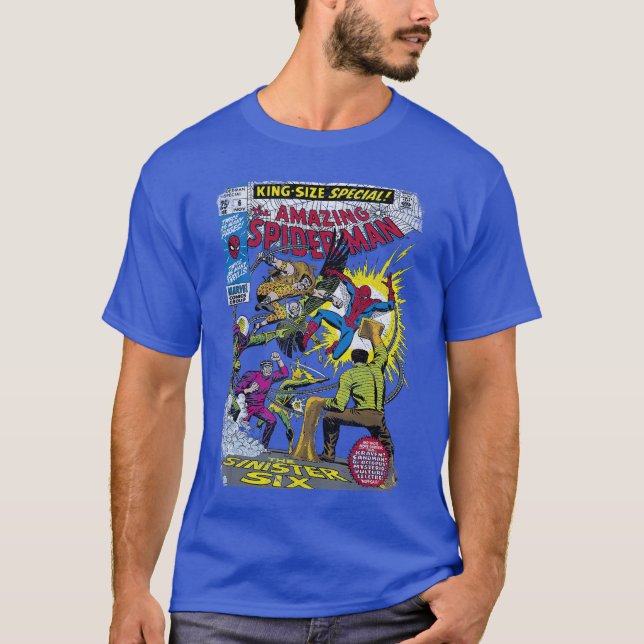 T-shirt Marvel SpiderMan Sinister Si Villains Comic Cover  (Devant)