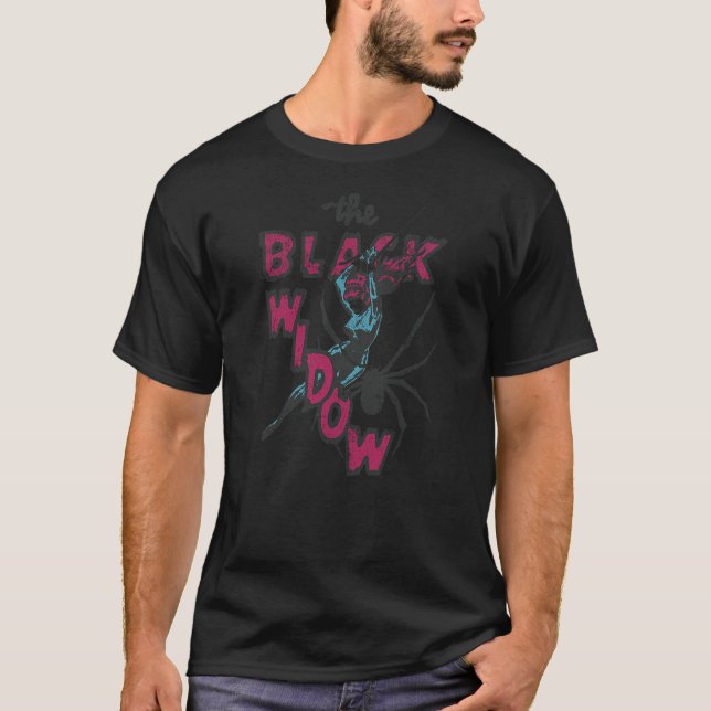 T-shirt Marvel The Black Widow Spider Swing Portrait (Devant)