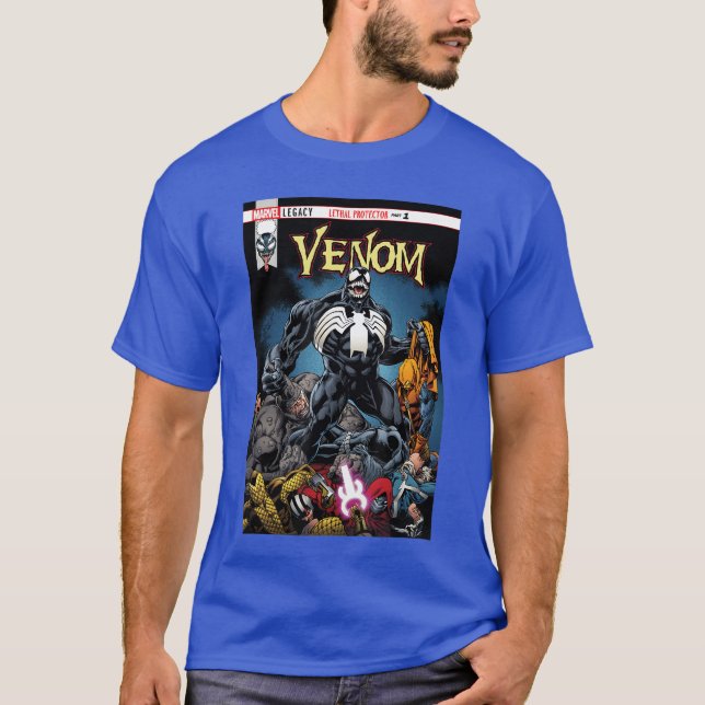 T-shirt Marvel Venom Lethal Pileup Comic Cover friend (Devant)