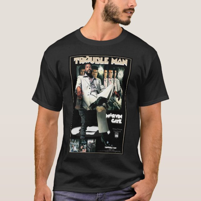 T-shirt Marvin Gaye Trouble Man   (Devant)