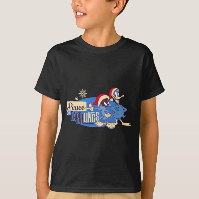 T-shirt Marvin The Martian Peace On Earthlings  (Devant)