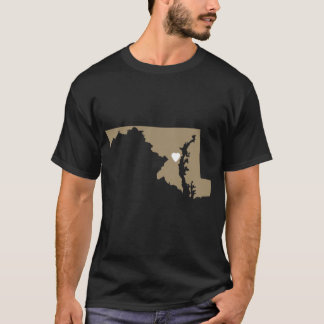 T-shirt Maryland Amour dans Mocha Oversized
