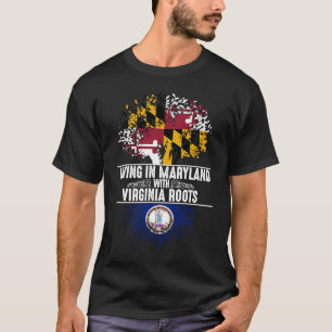 T-shirt Maryland Home Virginia Roots State Tree Drapeau Am