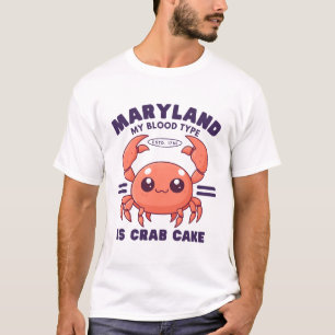 T-shirt Maryland : mon groupe sanguin est crab cake