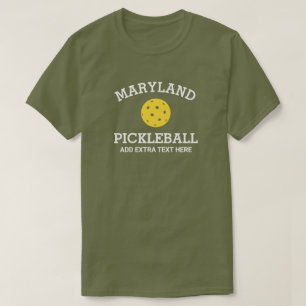 T-shirt Maryland Pickleball Ajouter un club Nom du partena