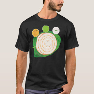 T-shirt Masala Dosa Idli Churtney Sur Banana Leaf Indian P