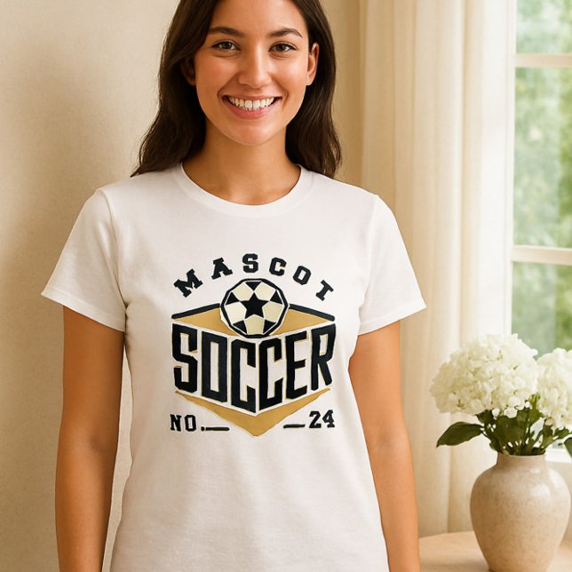 T-shirt Mascot Soccer Shirt - Bold Team Logo avec numéro (Créateur téléchargé)