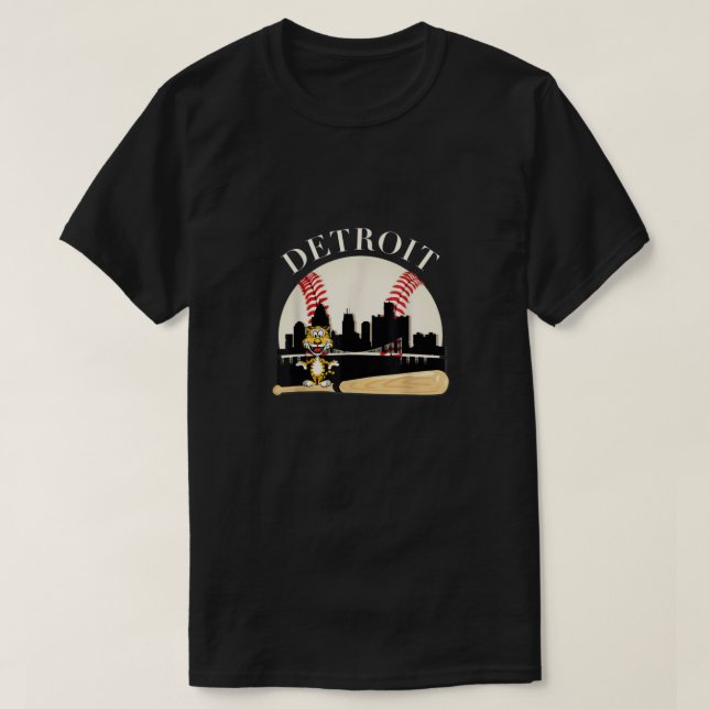 T-shirt Mascotte De Baseball Tiger De Détroit Et Conceptio (Design devant)