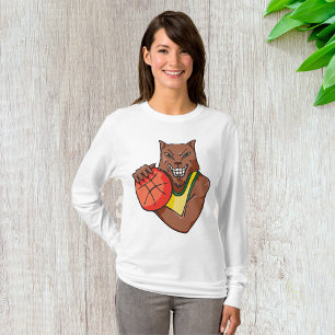 T-shirt Mascotte de basket-ball sauvage Fierce