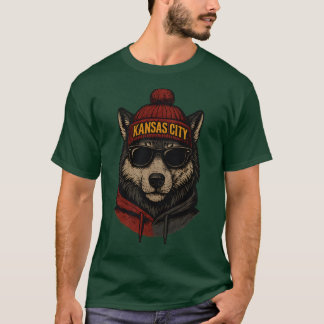 T-shirt Mascotte de football de Kansas City