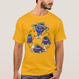 T-shirt Mascotte de forme physique à la myrtille Sauter Ex
