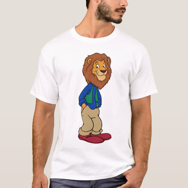 T-shirt Mascotte de Lion de dessin cool (Devant)