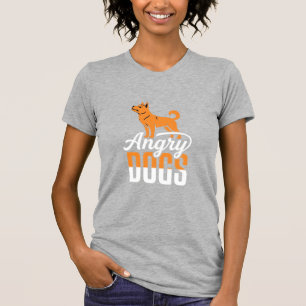 T-shirt Mascotte de vecteur de chiens en colère