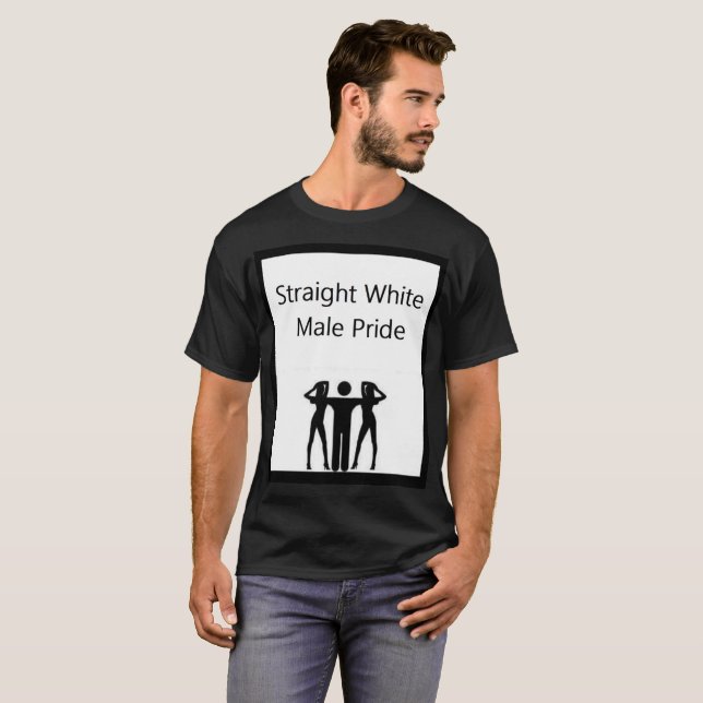 T-shirt masculin blanc droit de fierté - édition (Devant entier)