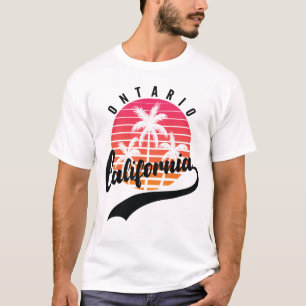 T-shirt masculin Ontario, California Retro Sunset