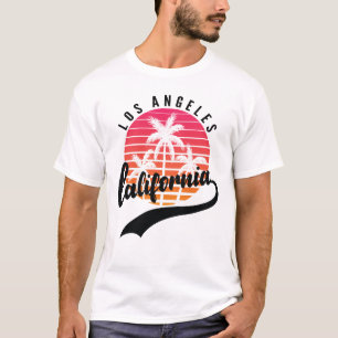 T-Shirt masculin Retro Sunset de Los Angeles, Cali