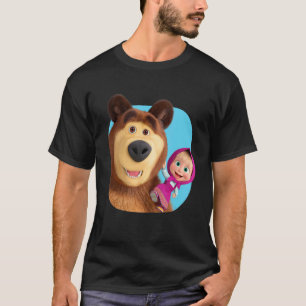 T-shirt Masha et Bear Duo ensemble bleu