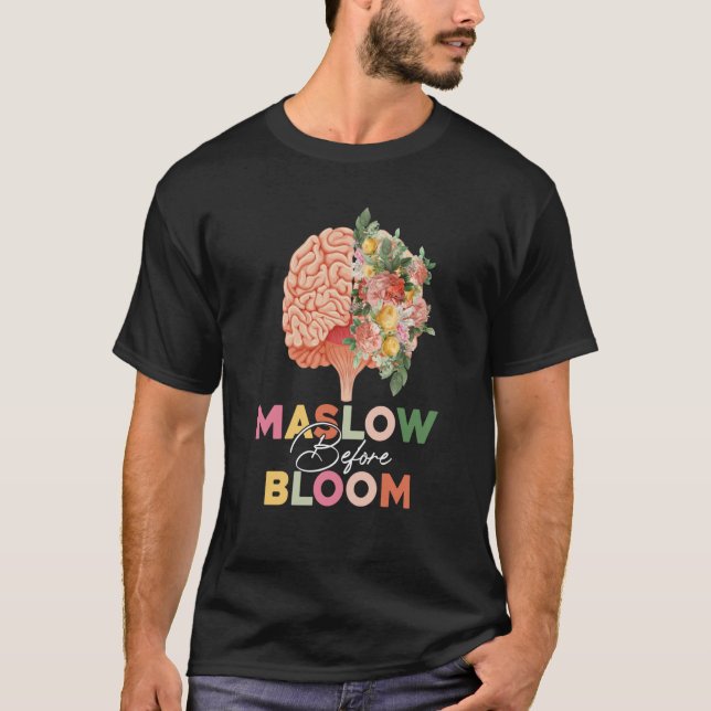 T-shirt Maslow Before Bloom Psychology Basic Human Needs S (Devant)
