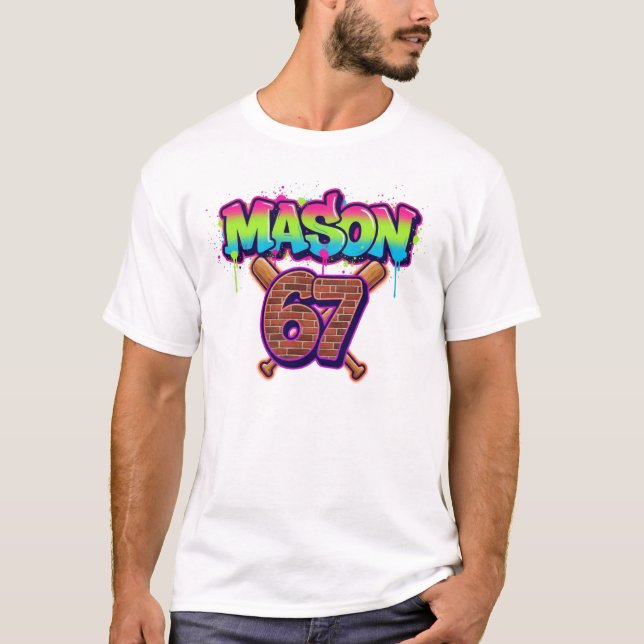 T-shirt Mason 67 Crème de glace Mème Drôle Six Sept (Devant)