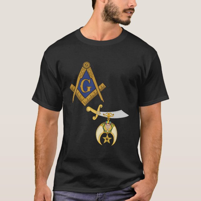 T-shirt Mason Shriner Split Masonic Shrine Noble Chemise (Devant)