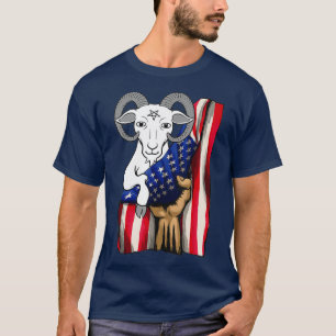 T-shirt Masonic Chèvre Freemason Drapeau Démonique Chèv
