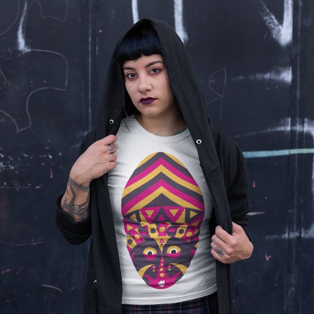 T-shirt Masque autochtone rose (Créateur téléchargé)