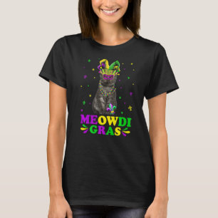 T-shirt Masque de chat exotique de Cute Meowdi Gras Mardi