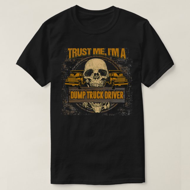 T-shirt Masque de conducteur de camion de vidange génial (Design devant)