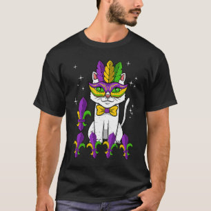 T-shirt Masque de Fête de Mascarade de Chat Mardi Gras Vio