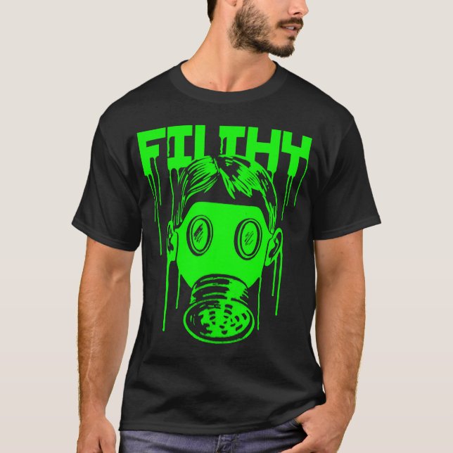T-shirt Masque de gaz dégoûtant de Dubstep (Devant)