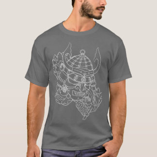 T-shirt Masque de guerrier Samurai, Masque Hannya Oni Japo