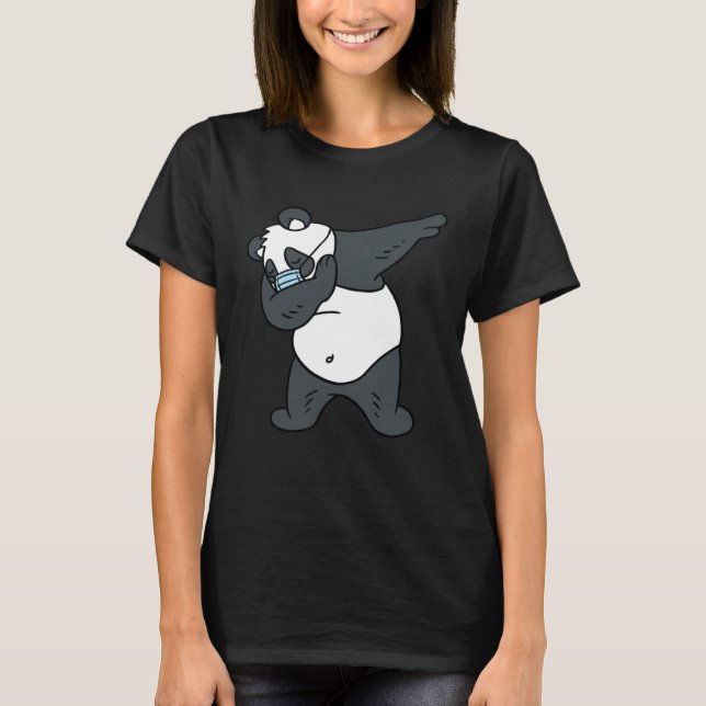 T-shirt Masque de Panda Dabbing (Devant)