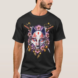 T-shirt Masque de renard japonais Kitsune