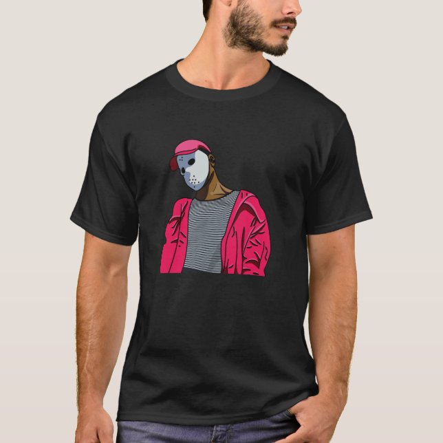 T-shirt masque de ski le dieu de la dépression (Devant)