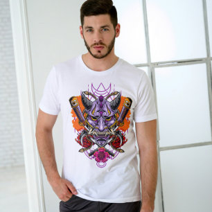 T-shirt Masque Demon Japonais Hannya Oni