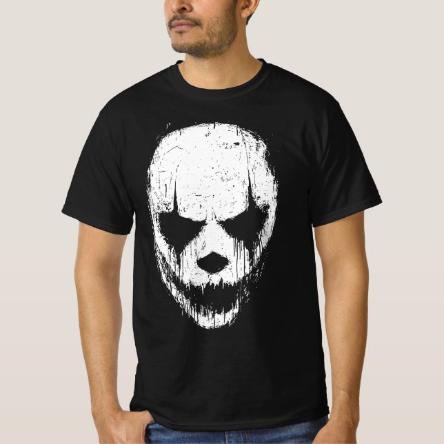 T-shirt Masque du Crâne qui Dégoutte des Ténèbres (Devant)