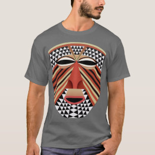 T-shirt Masque facial africain orné