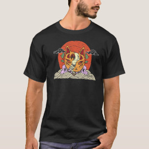T-shirt Masque japonais Fox Kitsune Masque esthétique rena