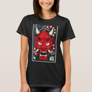 T-shirt Masque japonais pour femmes Hannya Masque japonais